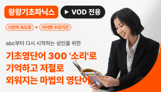 [VOD] [왕왕기초 성인파닉스] abc부터 시작하는 기초영단어300